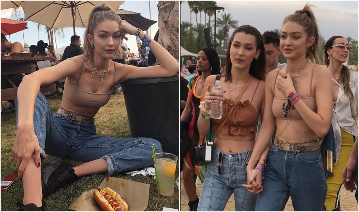 Gigi e Bella Hadid al Coachella 2018