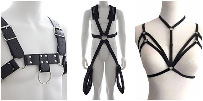 Harness, finimenti per pratica BDSM Corazze e imbracature per giochi di ruolo BDSM
