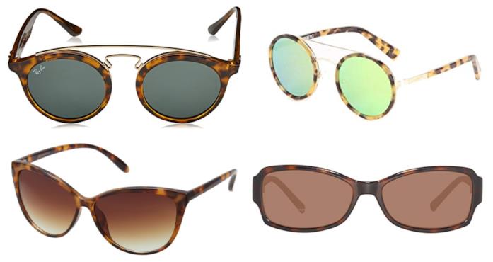 Occhiali da sole modello tartaruga di moda per l'estate 2018 Montatura tartaruga, gli occhiali da sole di tendenza per l'estate 2018