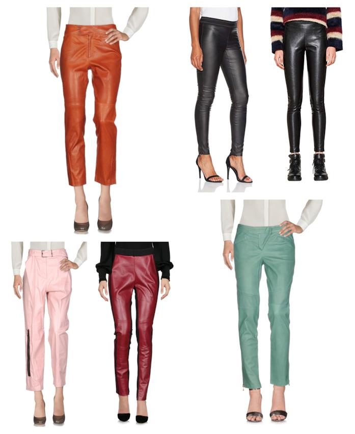 Pantaloni in pelle e similpelle di moda per l'autunno inverno 2018-19 In pelle e similpelle i pantaloni di tendenza autunno inverno 2018-19