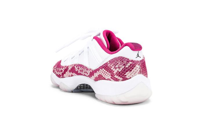 Nuove Air Jordan 11 Pink Snakeskin Sneaker Air Jordan XI bianche e rosa effetto pelle di serpente