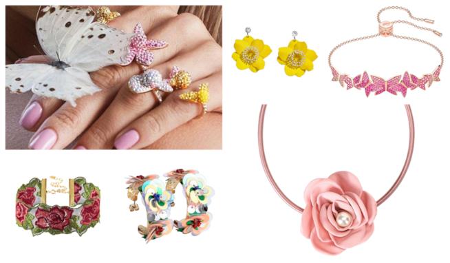 Gioielli a tema floreale per la primavera estate 2018 Tendenza fiori per i gioielli P/E 2018