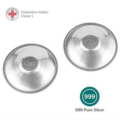Koala Babycare® Coppette Paracapezzoli allattamento in Argento puro 999 prive di Nichel