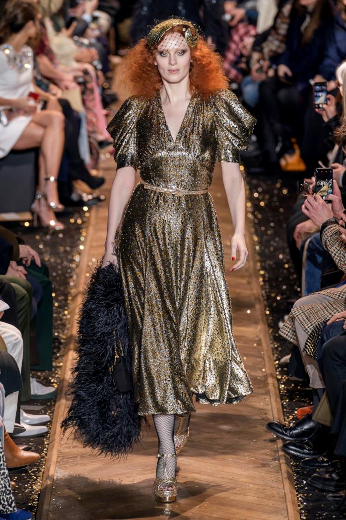 Oro Michael Kors new York Fashion Week 2019 20 Vestito Oro Michael Kors new York Fashion Week 2019 20