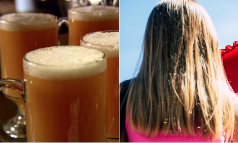 Arrivano i capelli color burrobirra Collage tra la bevanda burrobirra e i capelli color burrobirra