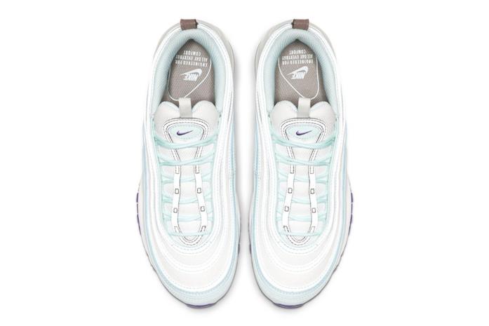 Le nuove Air Max per la primavera 2019 Air Max '97 con dettagli verde acqua e viola