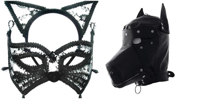 Cappucci fetish per pet play cappucci a forma di animale per il pet play