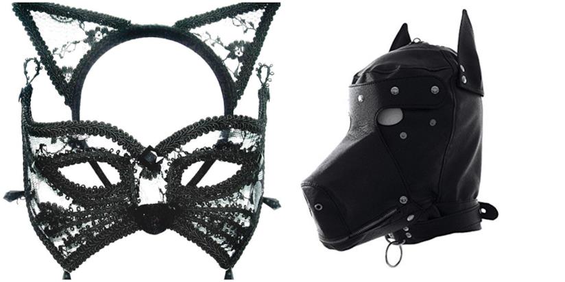 Cappucci fetish per pet play cappucci a forma di animale per il pet play