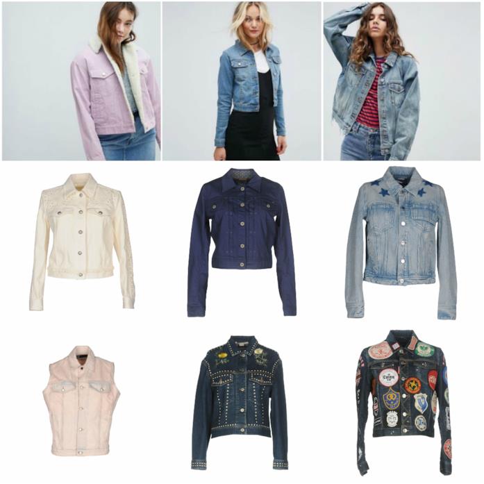 Giacche in denim per la primavera-estate 2018 Rosa, blu scuro, con le stampe giacche in denim primavera 2018