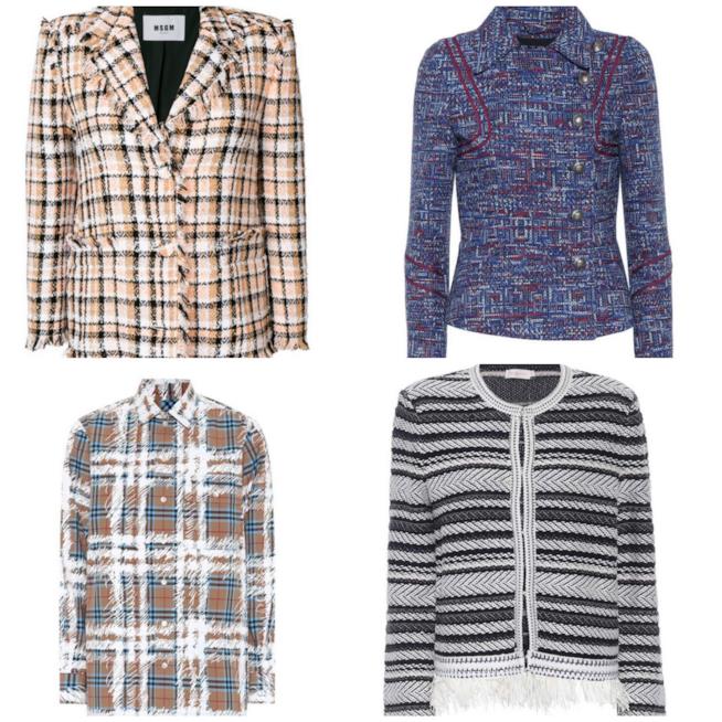 Giacche estate primavera 2018: Giacche in tweed Collage di giacche in tweed