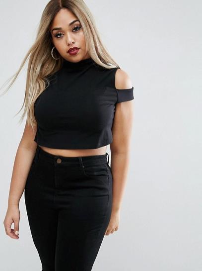 Top Crop per Curvy di ASOS Top Crop di ASOS CURVE