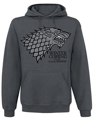 La felpa Winter is Coming La felpa grigio scuro dedicata a Game of Thrones