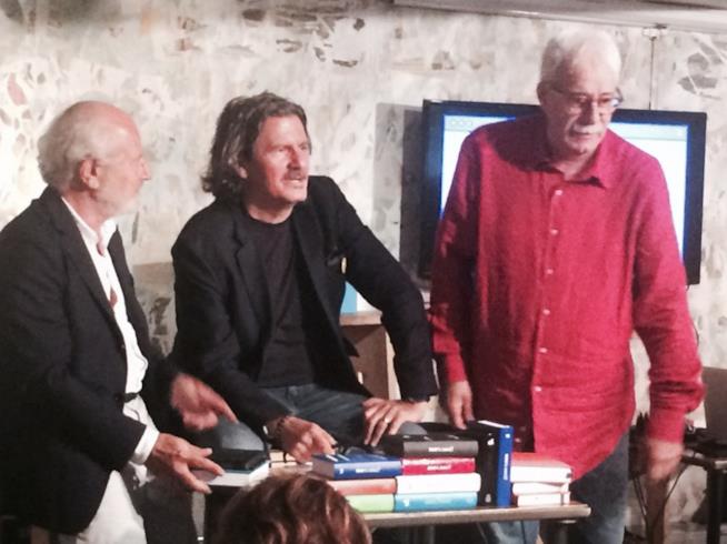 Gino&Michele e Nico Colonna presentano la nuova Smemoranda 2018 Foto da sinistra: Gino, Nico Colonna, Michele