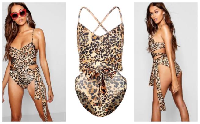Body stampa animalier con incroci moda estate 2018 Intero e con incroci, il body maculato tendenza estate 2018