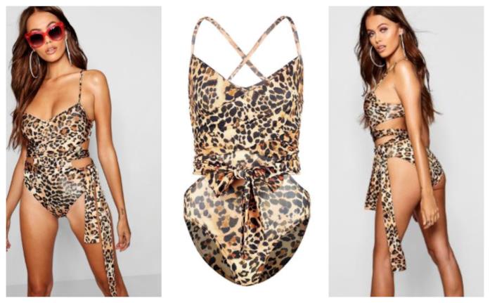 Body stampa animalier con incroci moda estate 2018 Intero e con incroci, il body maculato tendenza estate 2018
