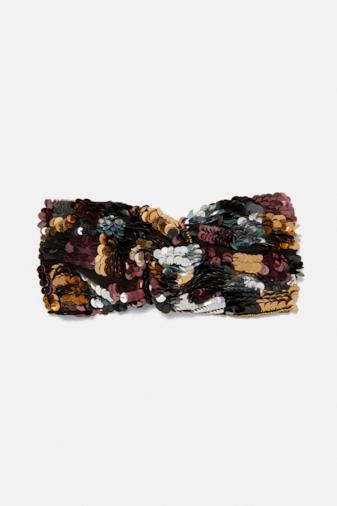 Fascia stile turbante con paillettes