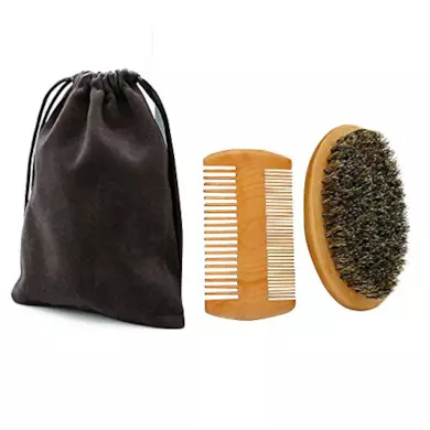 Set spazzola e pettine per barba