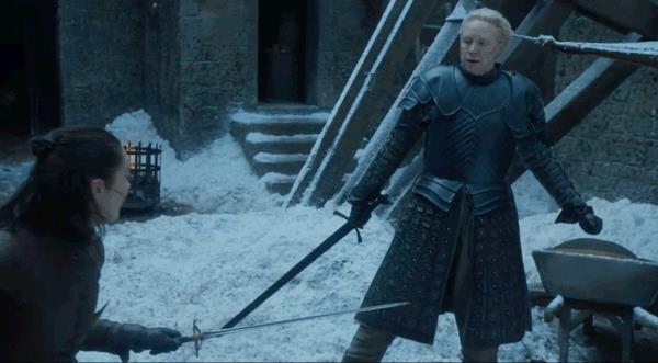 Arya e Brienne Il duello tra Area e Brienne