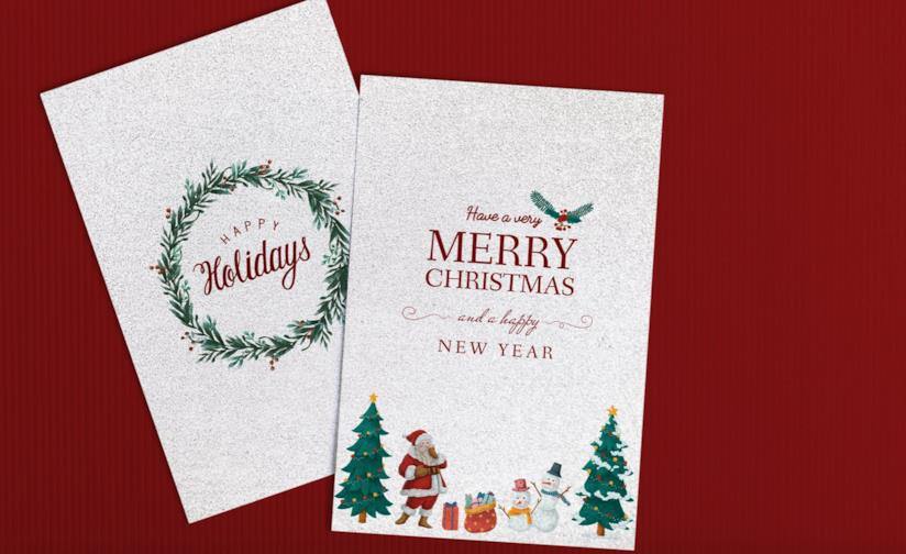 Una mamma malata scrive biglietti di Natale ai figli Due cartoline d'auguri di Natale