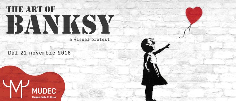 Al MUDEC di Milano una retrospettiva su Banksy Il banner della mostra