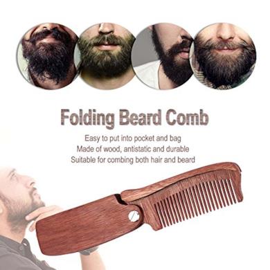 Mini Pettine per capelli in legno pieghevole