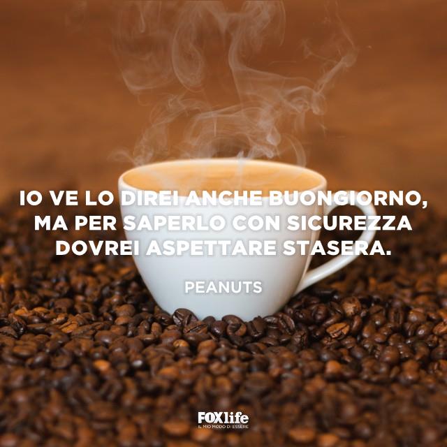 Citazione Peanuts Tazza di caffè fumante
