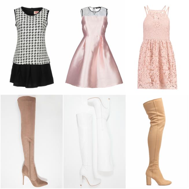 Vestiti corti con stivali cuissardes moda P/E 2018 come Ariana Grande Ariana Grande e i suoi vestiti corti con stivali cuissardes
