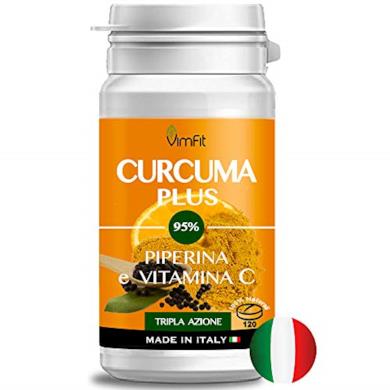 Integratore di curcuma e piperina con vitamina C