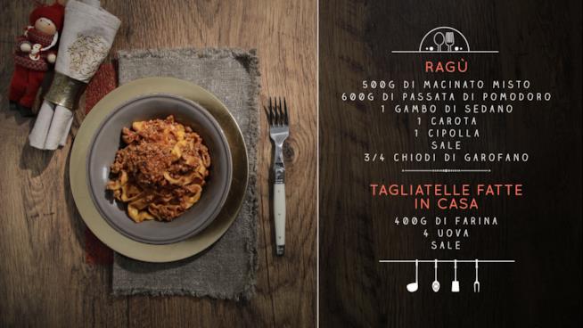 La ricetta delle tagliatelle fatte in casa Tagliatelle alla bolognese