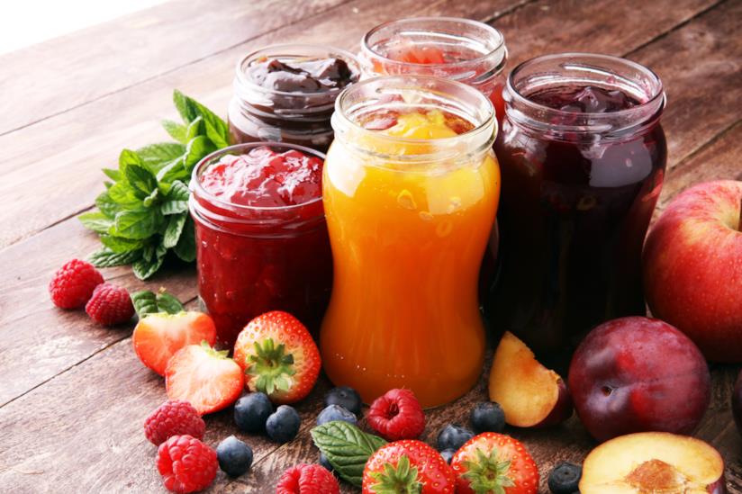 Marmellate Barattoli con confettura di frutta