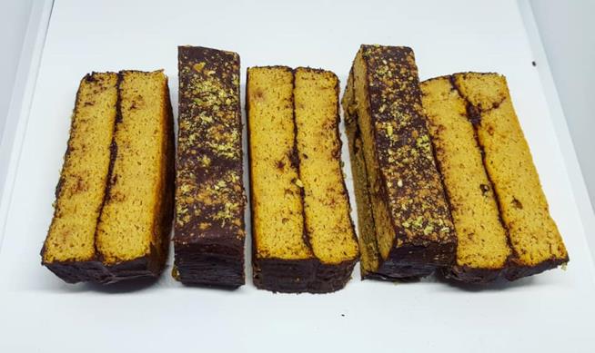 Blondie al cacao Fette di dolce alla zucca