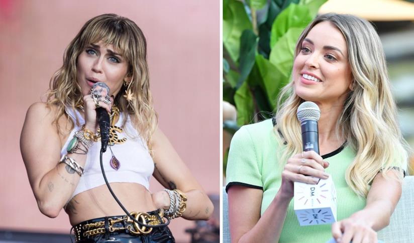 Miley Cyrus e Kaitlynn Carter La cantante Miley Cyrus e Kaitlynn Carter