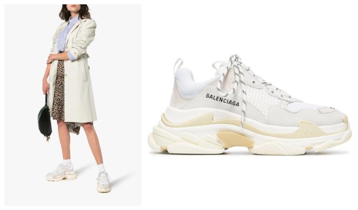 Le sneakers bianche Triple S Balenciaga per l'autunno 2018 Bianche, le Triple S Balenciaga per l'autunno 2018