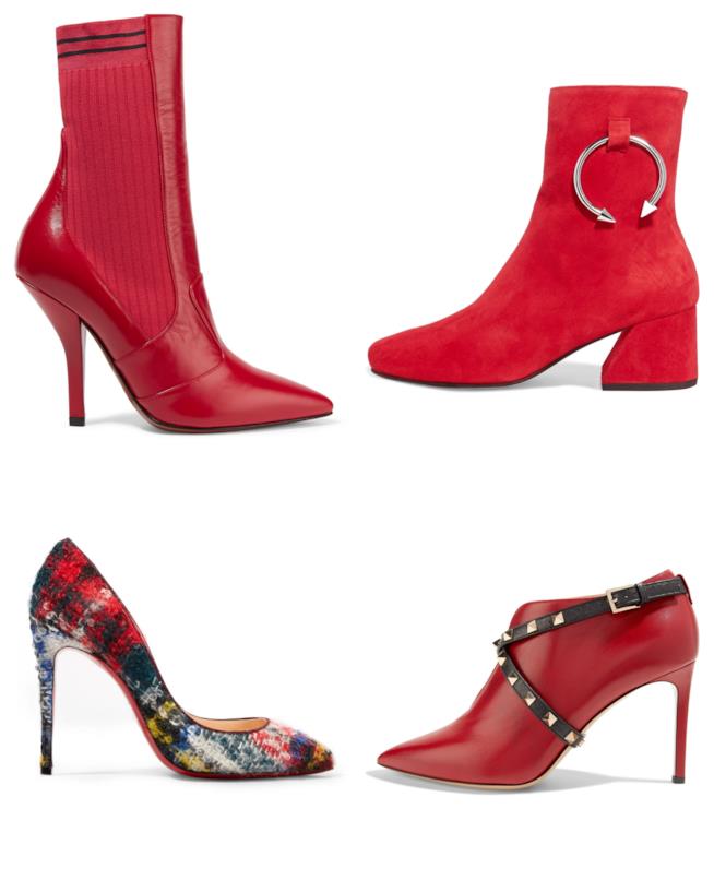Ankle boots e décolleté rosse di moda per l'autunno inverno 2018-19 Scarpe rosse di tendenza per l'A/I 2018-19