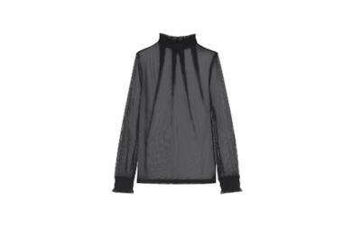 Maglia a manica lunga in tulle
