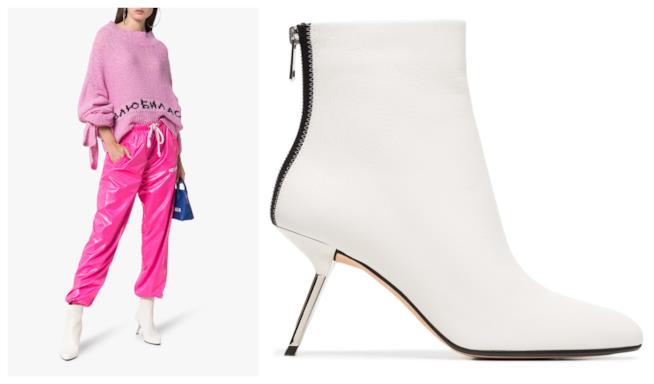 Stivaletti ankle boots bianchi moda A/I 2018-19 Ankle boots di moda per l'autunno inverno 2018-19