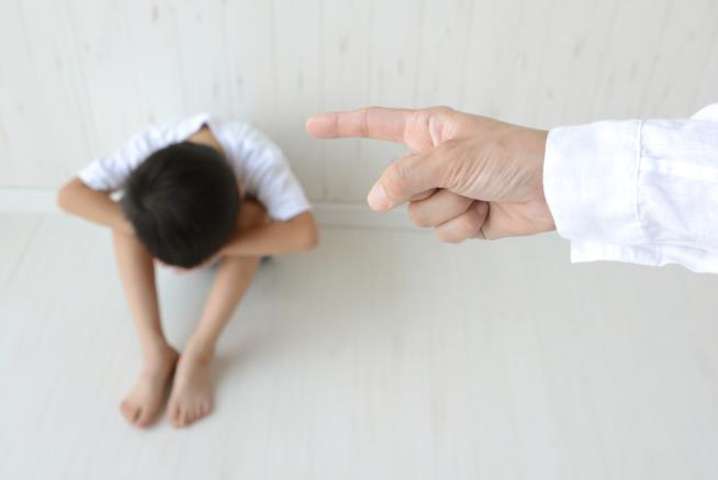 Genitori bulli Bambino punito