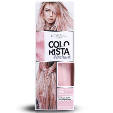 L'Oréal Paris Colorista Washout Pastel Colorazione Pastello Capelli Temporanea, Adatta per Capelli Biondi o Schiariti, Rosa (Pink)