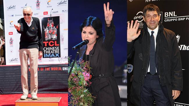 I morti del 2018: l'addio ai personaggi importanti venuti a mancare Stan Lee, Dolores O’Riordan e Fabrizio Frizzi