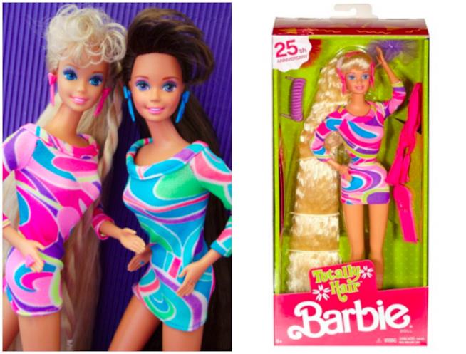 Totally Hair Barbie Totally Hair Barbie, collage tra bambole e scatola