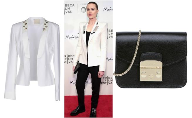 Lo stile bon ton di Evan Rachel Wood Il blazer bianco di Evan Rachel Wood