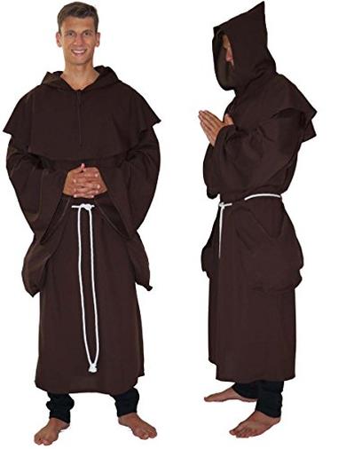 Vestito da monaco/frate - 3 pezzi