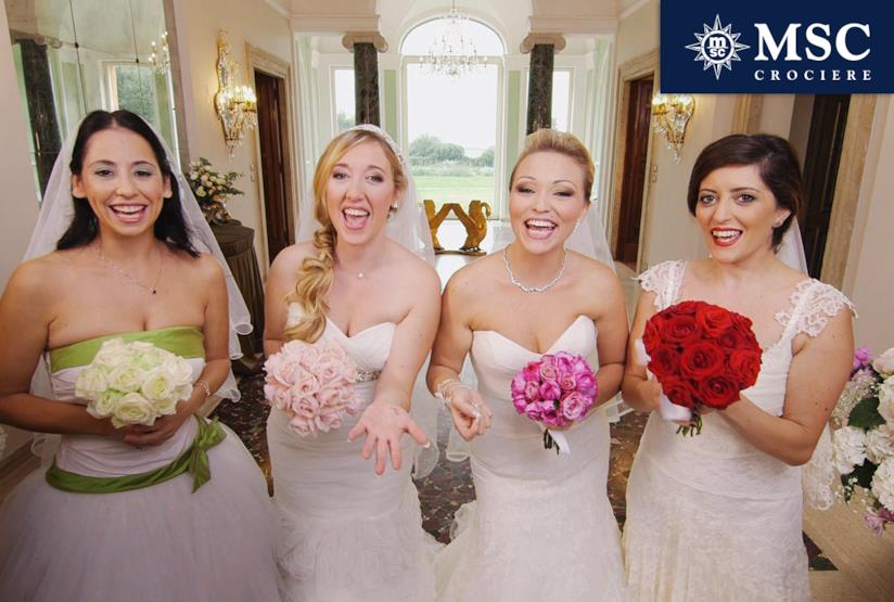Ecco le 4pose che si contenderanno la crocieera nel Mediterraneo su MSC Magnifica Le pazze 4 spose dell'ultimo episodio di Quattro Matrimoni 3
