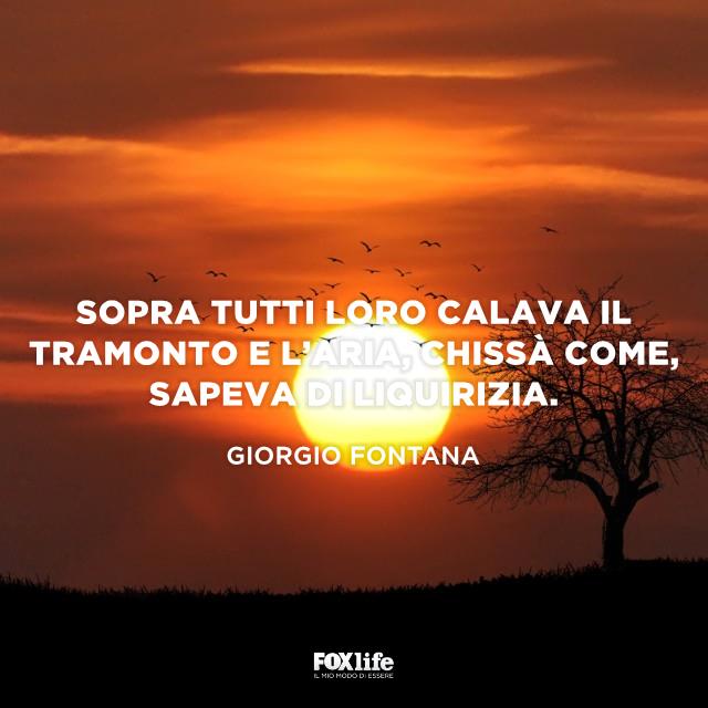 Frase Fontana Tramonto in collina