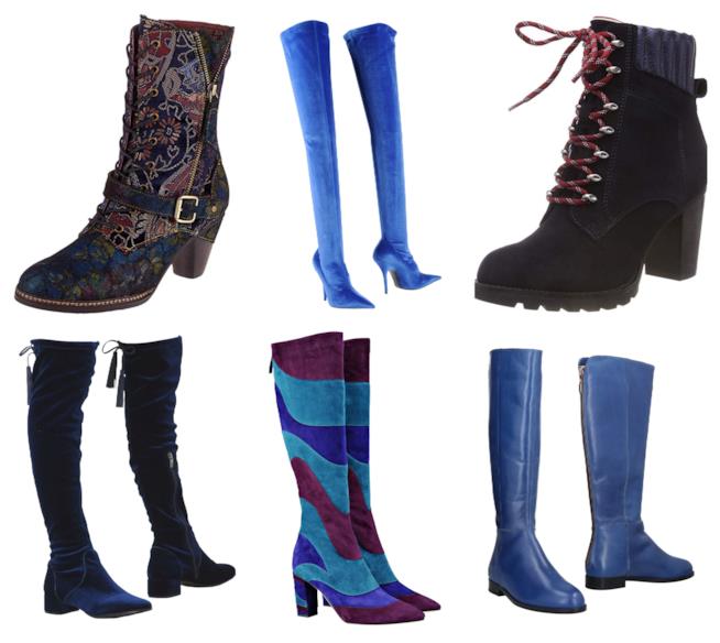 Stivali e stivaletti blu di moda per l'autunno inverno 2018-19 Stivali e stivaletti blu di tendenza per l'A/I 2018-19