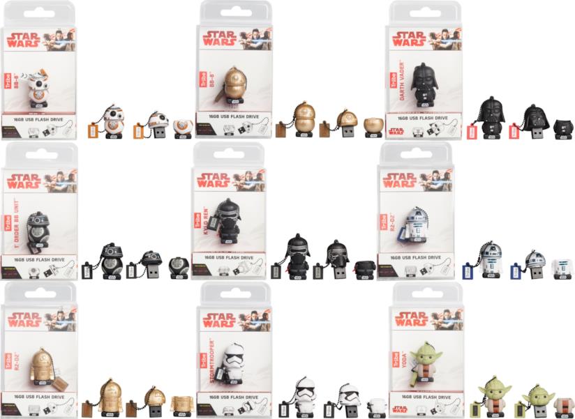 chiavette USB a forma di personaggi Star Wars Chiavette uSb con i personaggi di Gli Ultimi Jedi