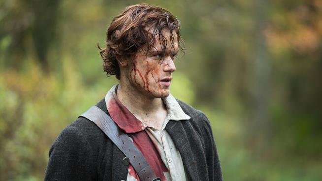 Outlander: Sam Heughan, interprete di Jamie Fraser Sam Heughan, interprete di Jamie Fraser in Outlander