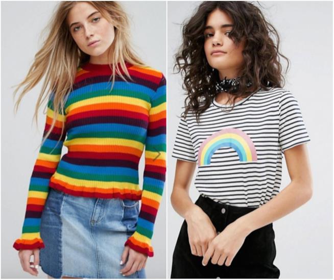 Look arcobaleno Maglione e t-shirt Arcobaleno