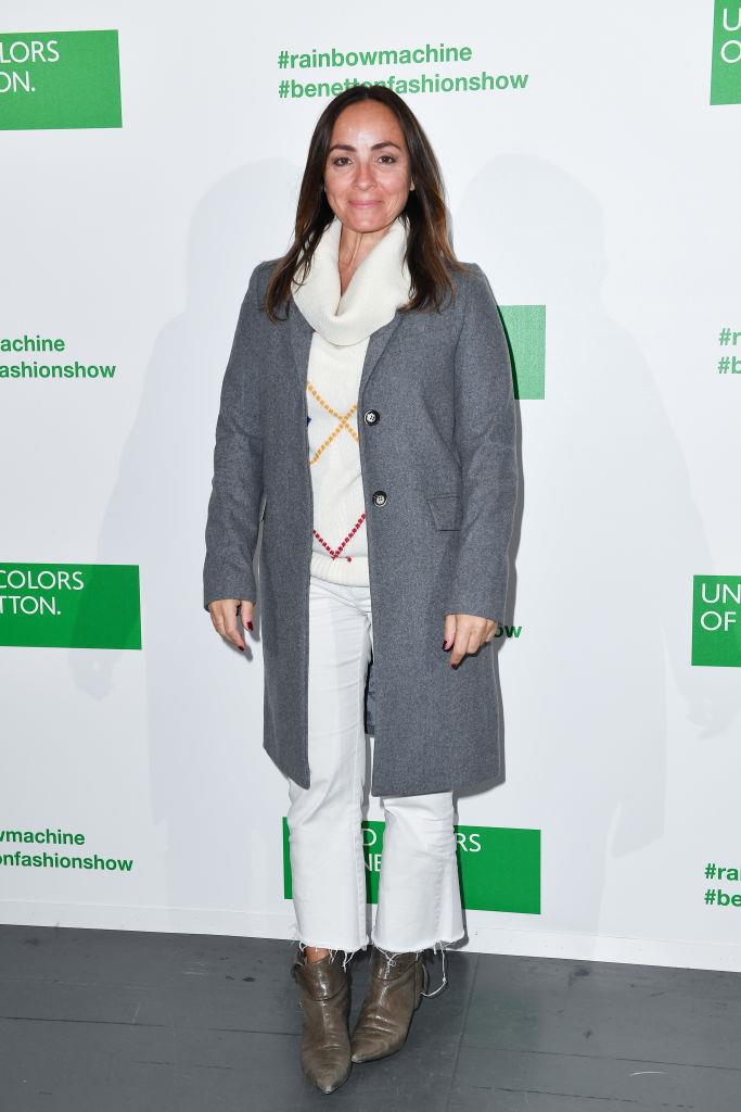 Camila Raznovich alla sfilata Benetton Camila Raznovich assiste ala sfilata Benetton