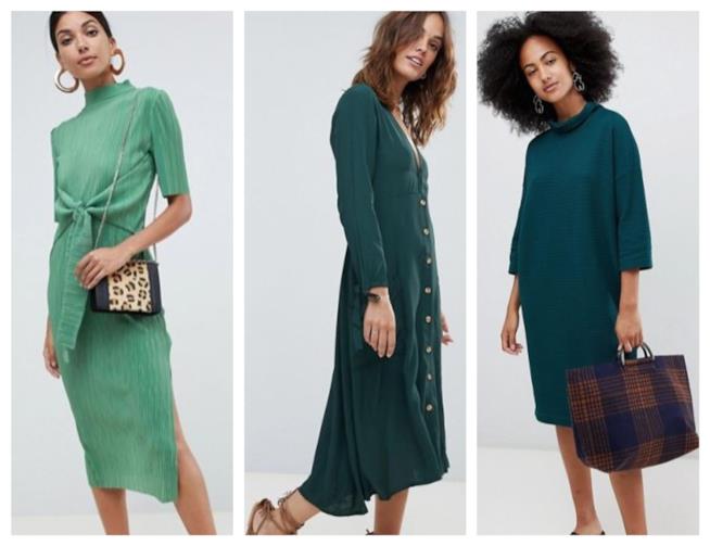 Vestiti verde di moda per l'autunno inverno 2018-19 Verde, il colore di tendenza su abiti autunno inverno 2018-19
